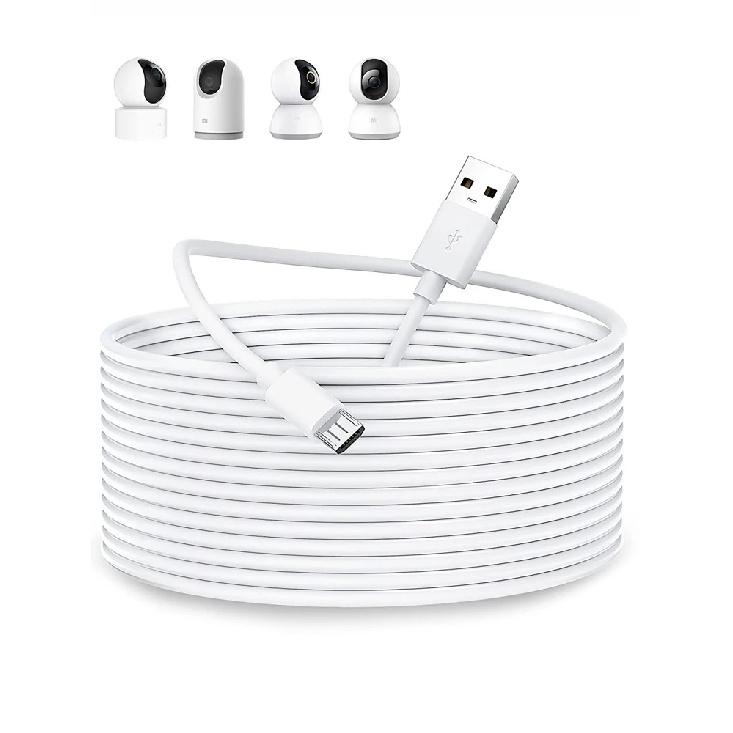 

3~13m Micro USB Extension Cable For Xiaomi MI 360 ° Home Safety Camera 2K Pro, MI 360 ° (1080P) security camera charging cable 5m белый