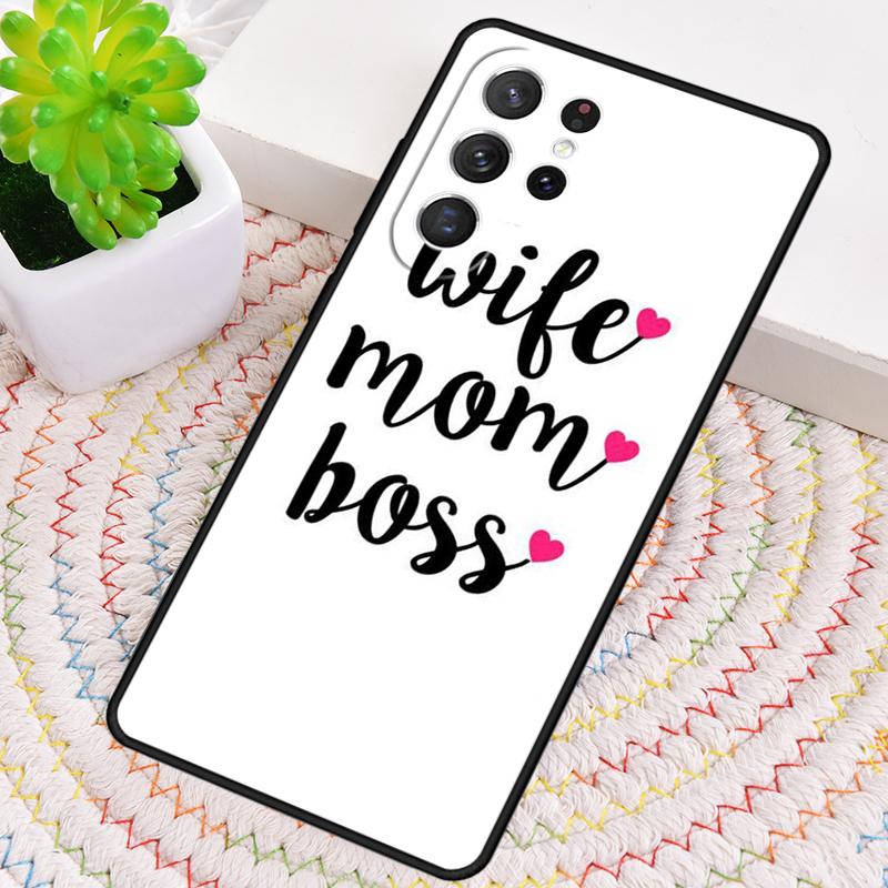 

Wife Mom Boss Girly Quote TPU Phone Case For Samsung Galaxy note 10 pro S26 S25 S24 S23 S22 Ultra Plus S21 FE S20 Cover Galaxy S23+