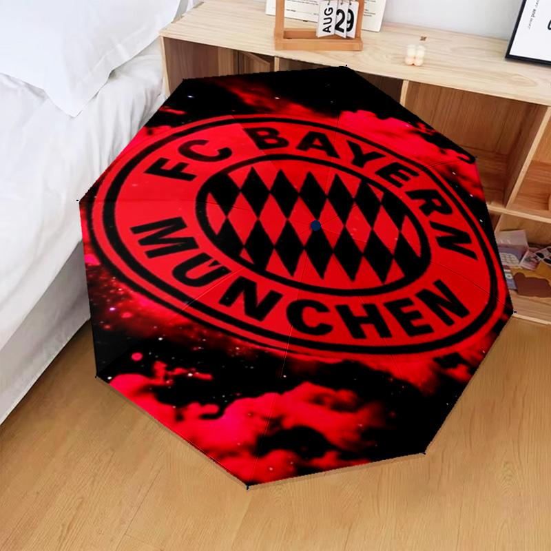 1PC Munich Football Club Printed Umbrella Folding umbrella, automatic umbrella 8-Frame for Travel, camping Fan gifts Christmas Gifts
