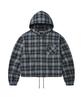 COVERNAT WOMAN Women'S Hooded Check Shirt Blue