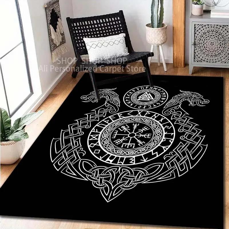 Viking Totem Printed Carpet for Living Room Bedroom Sofa Home Decor Non-slip Floor Mat Modern Carpet Large Size Fast Shipping
