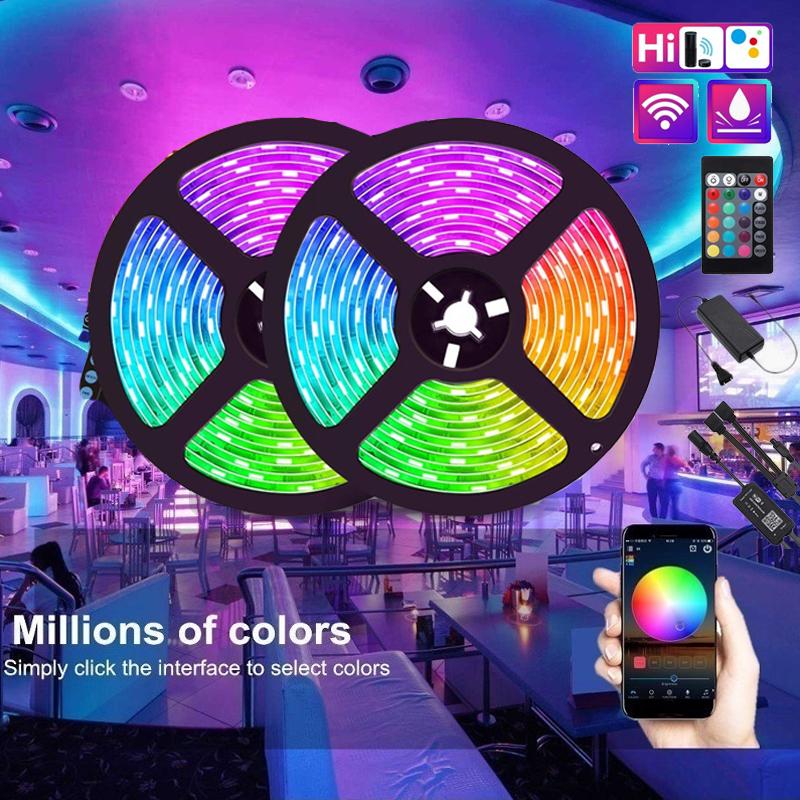 LED Strip Lights, WiFi 16.4FT/32.8FT 5M/10M 300 LEDs SMD 5050 Color