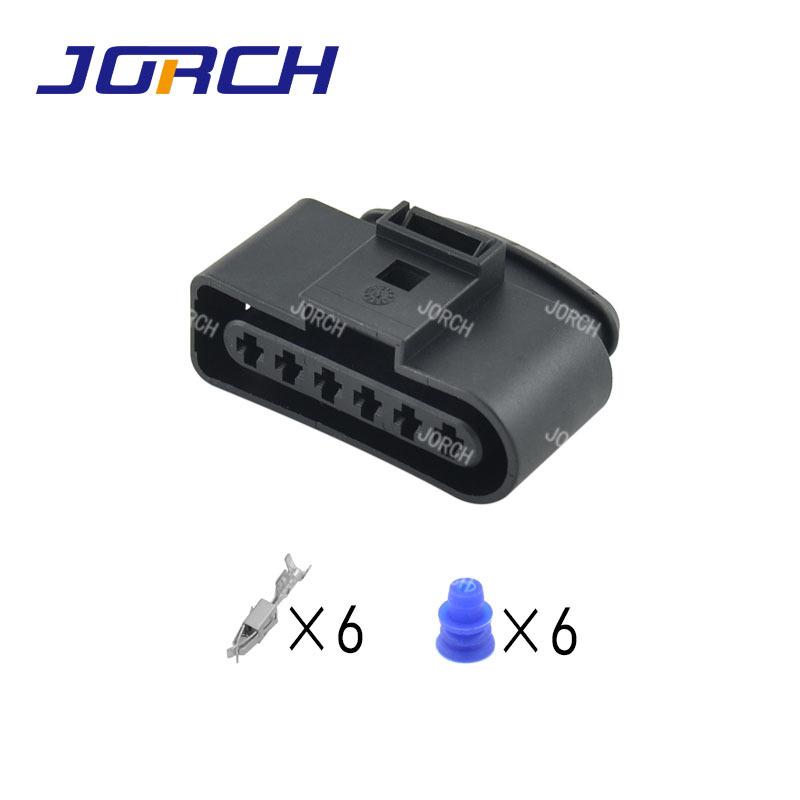 6 Pin Way Female Waterproof Auto Wire Harness Connector Adapter Car Fuel Injector Connector 1j0973726 DJ7065b-3.5-21