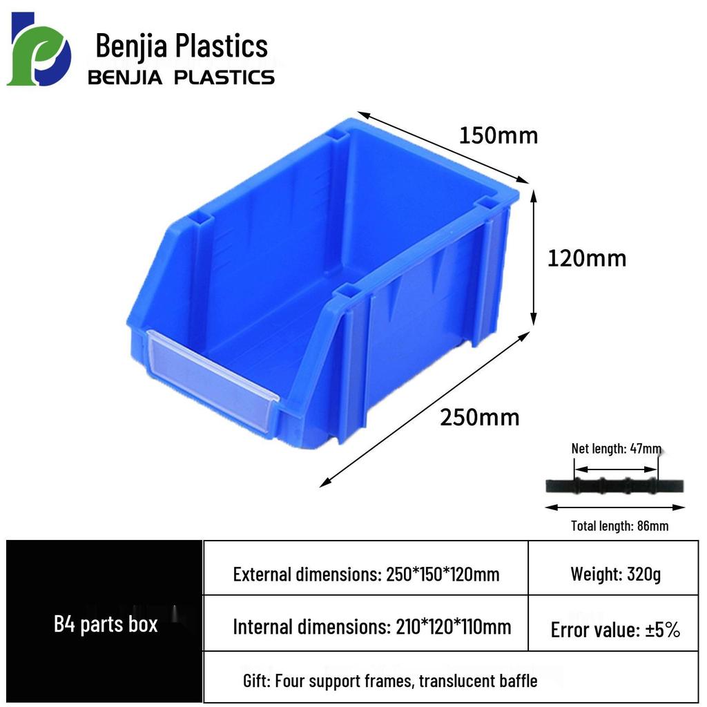 Large Wall-Mounted Plastic Screw Organizer with Compartments