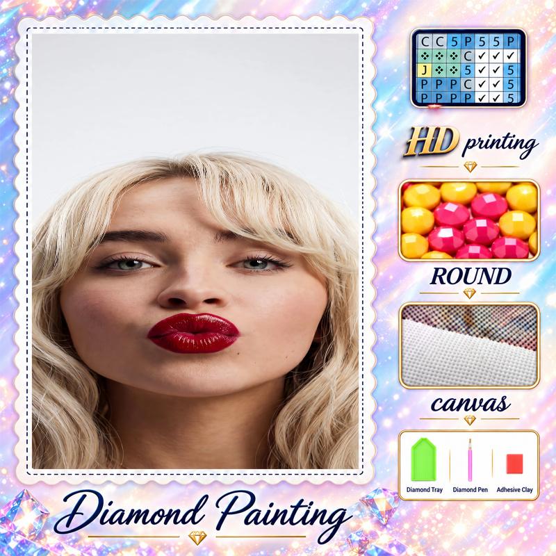 Sabrina Carpenter Diamond Painting Kit 5D Full Drill DIY Diamond Mosaic Wall Art Home Decor