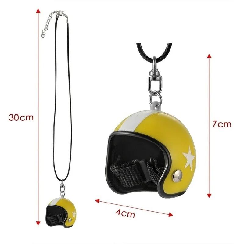 High Quality Broken Duck Safety Helmet Keychain Car Rearview Mirror Pendant  Kids Room Decoration