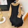 Spring and Autumn Plus Size Women's Dress Doll Collar Long Sleeve Dresses