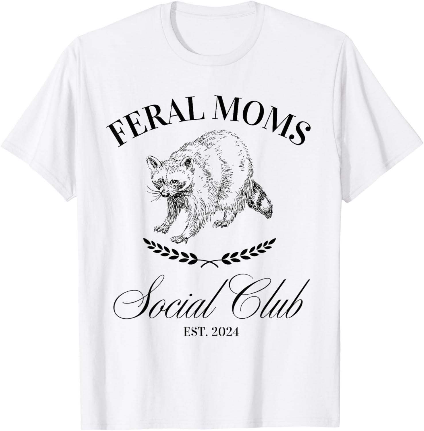 Feral Moms Friends Social Club Raccoon Womens Matching Group T-Shirt S
