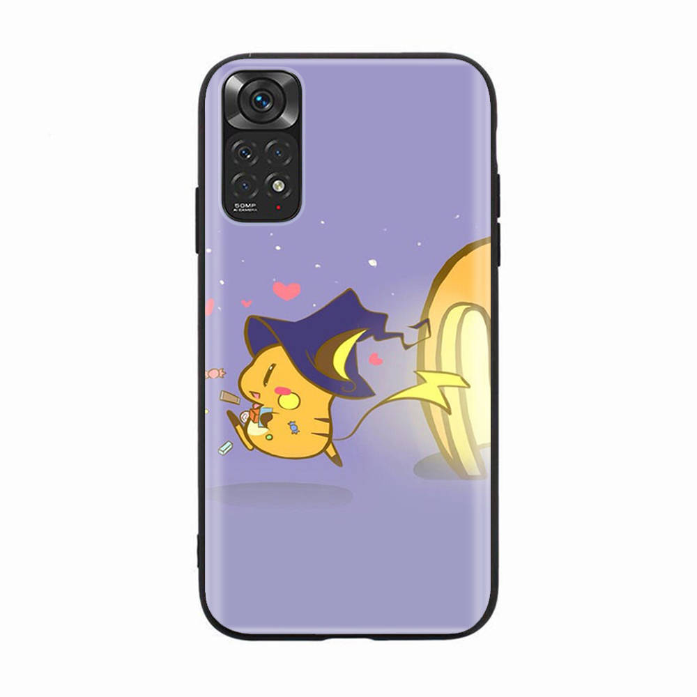 Black Case for OPPO Reno 8 6 5 4 Pro Plus Find X3 A17 A3 A31 A38 A40 A53 A54 A55 A74 A76 A78 A77 A80 A94 A95 A96 Lite K-88 Pikachu Pokemon