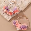 Korean Petal Pendant Earrings for Women Vintage  Petal Personality Earrings Daily Wear Jewelry