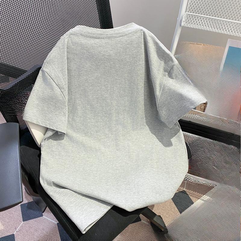 Large-sized Design Sense Three-dimensional Bow Short-sleeved T-shirt for Women
