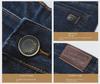 Men's Mid-High Waist Slim Straight Stretch Jeans