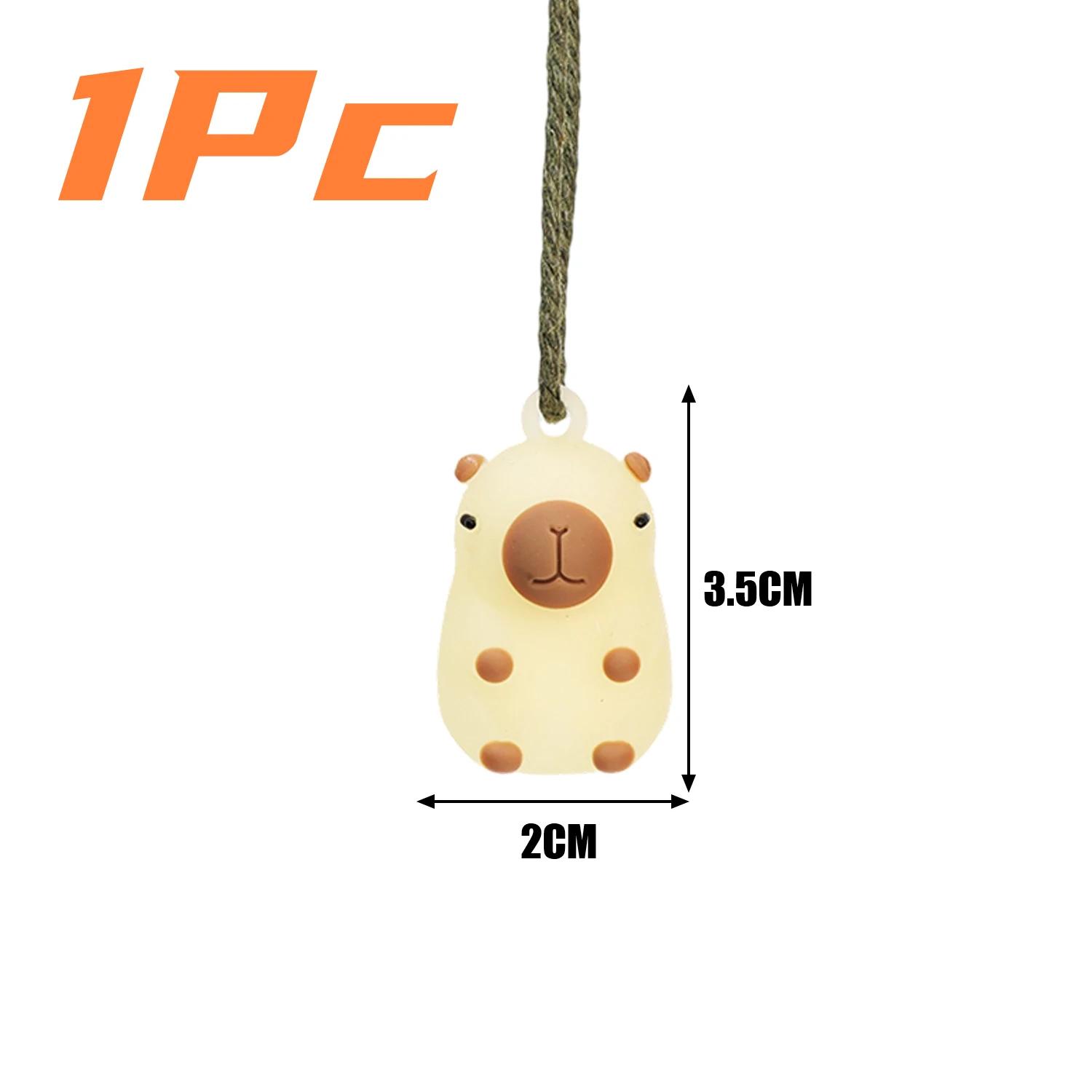 

UV Color Changing Capybara Car Charm Backpack Cute Decoration PVC Soft Silicone Stylish and Cute Car Interior Accessories 1-4pcs