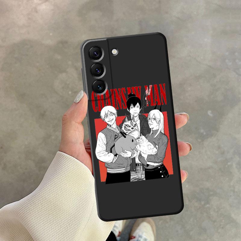 Cartoon Anime Chainsaw Man Phone Case For Samsung Galaxy S10e S23 Ultra 5g S20 Fe S21 S8 S7 S22 Plus S10 S9 Silicone Cover Capa