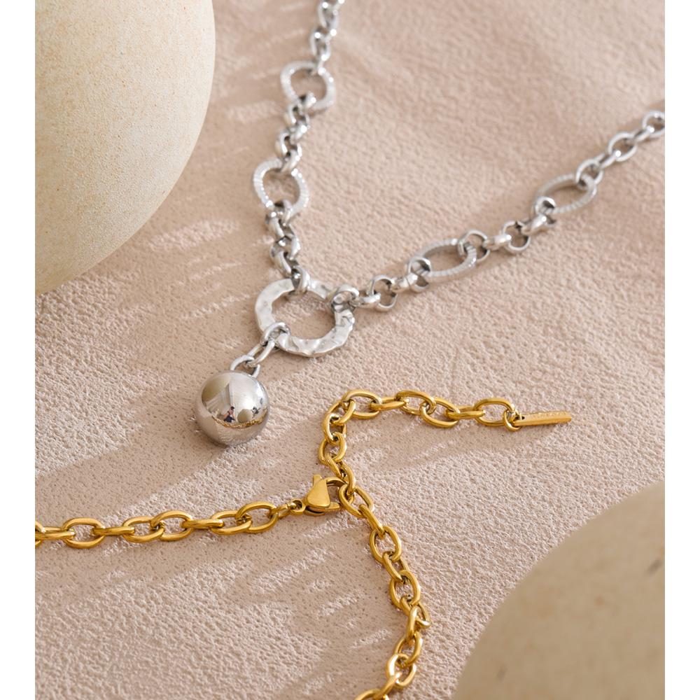 Eetit High Quality Stainless Steel Chain Round Ball Pendant Necklace Gold & Platinum PVD Plated Waterproof Distinctive Jewelry
