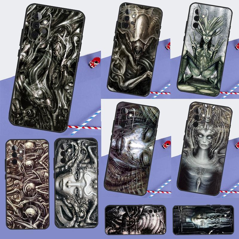 Hr Giger Li II Case For Samsung Galaxy A34 A54 A14 A13 A23 A33 A53 A12 A22 A32 A52 A51 A71 Phone Cover