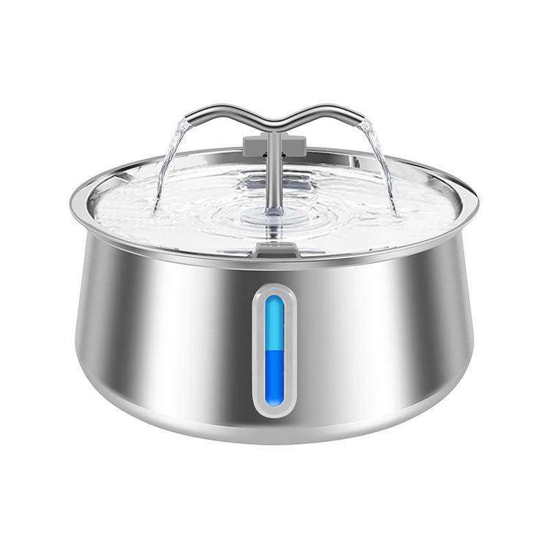 SUS304 Stainless Steel 4L Automatic Pet Water Dispenser with Visible Window
