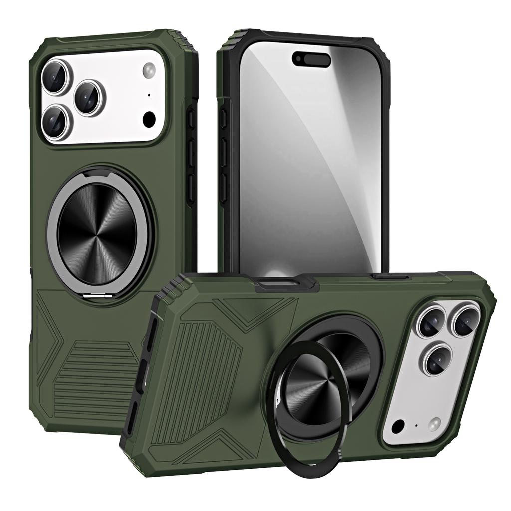 Applicable To iPhone17ProMax Alliance Ring Shadow Magnetic Mobile Phone Case Apple 16Pro Rotating Stand Protective Case