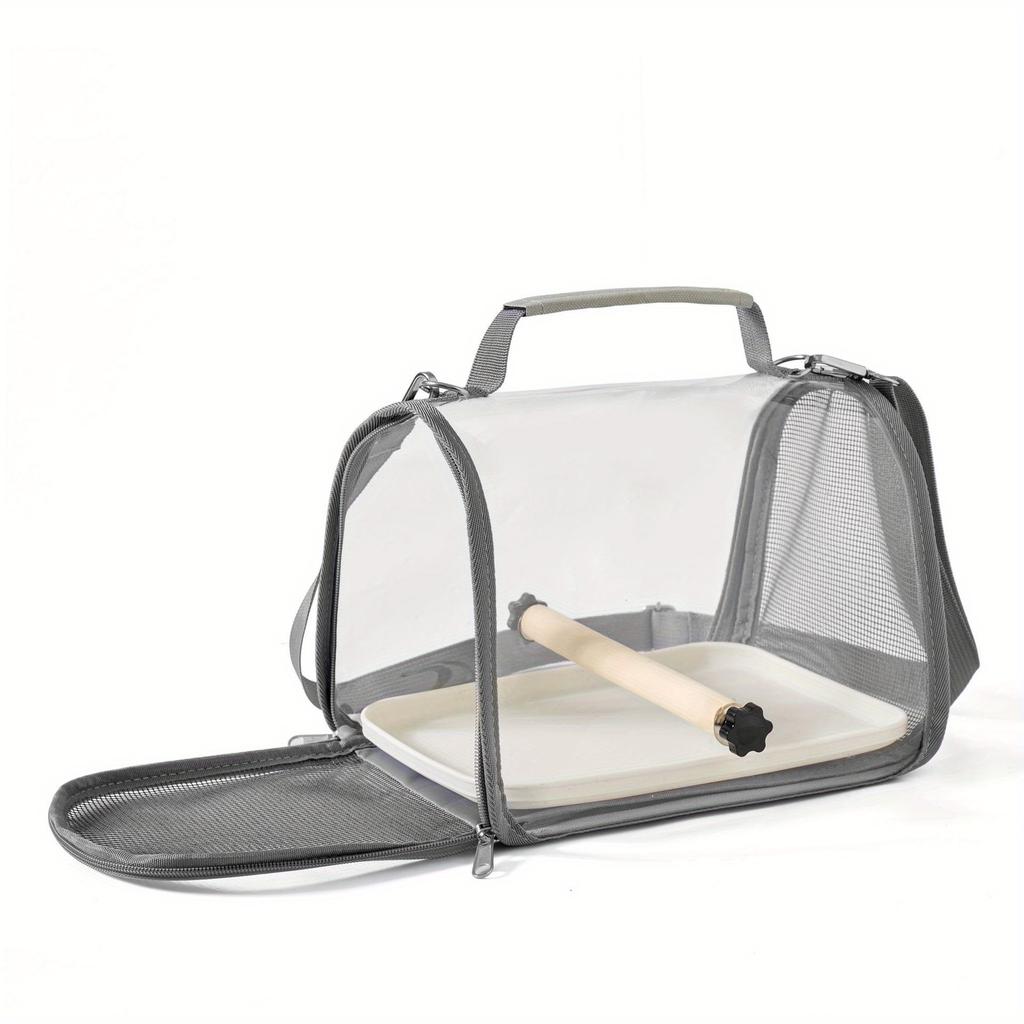 1Pc Outdoor Gray Plastic Portable Bag Small Bird Takeaway Bird Cage for Small Birds Pigeons Lizards Travel Takeaway