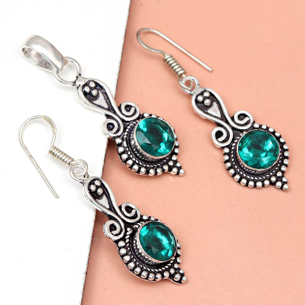 Diopside Set Chrome Gemstone Jewelry  18-20'' Necklace Pendant Ethnic