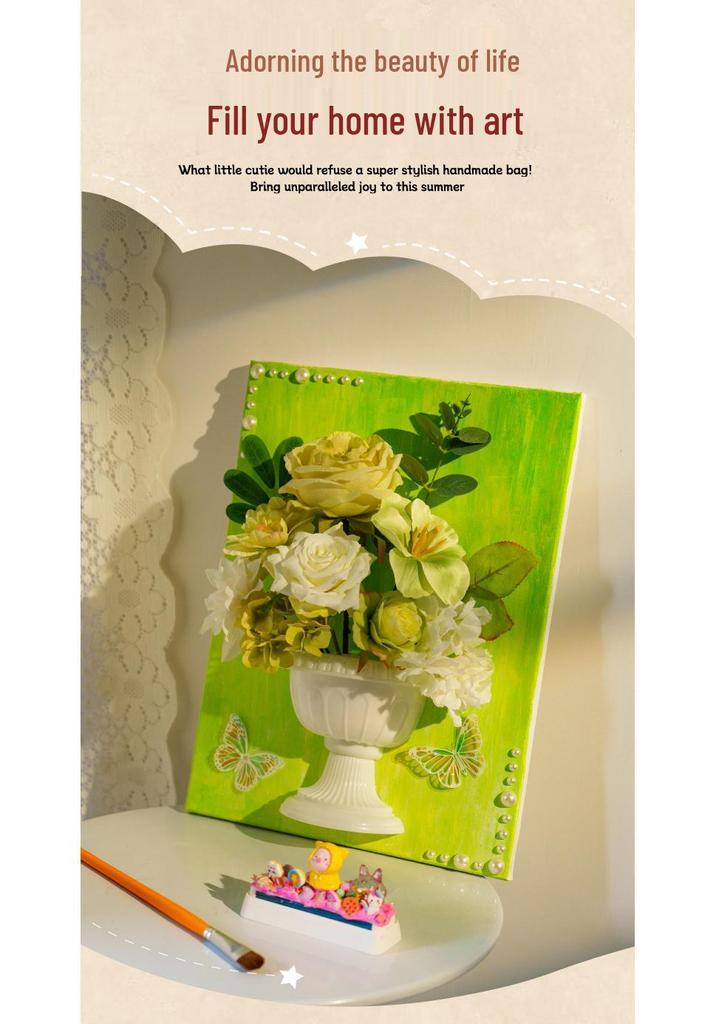 Meike Creative DIY French Flower Painting Activity: Handmade Fun for Parent-Child and Team Art Salon