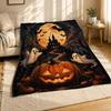Haunted House Jack O Lantern Coral Fleece Blanket