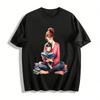 Mom And Kid Reading Time Printed Casual Top For Adults Pure Cotton T-shirt