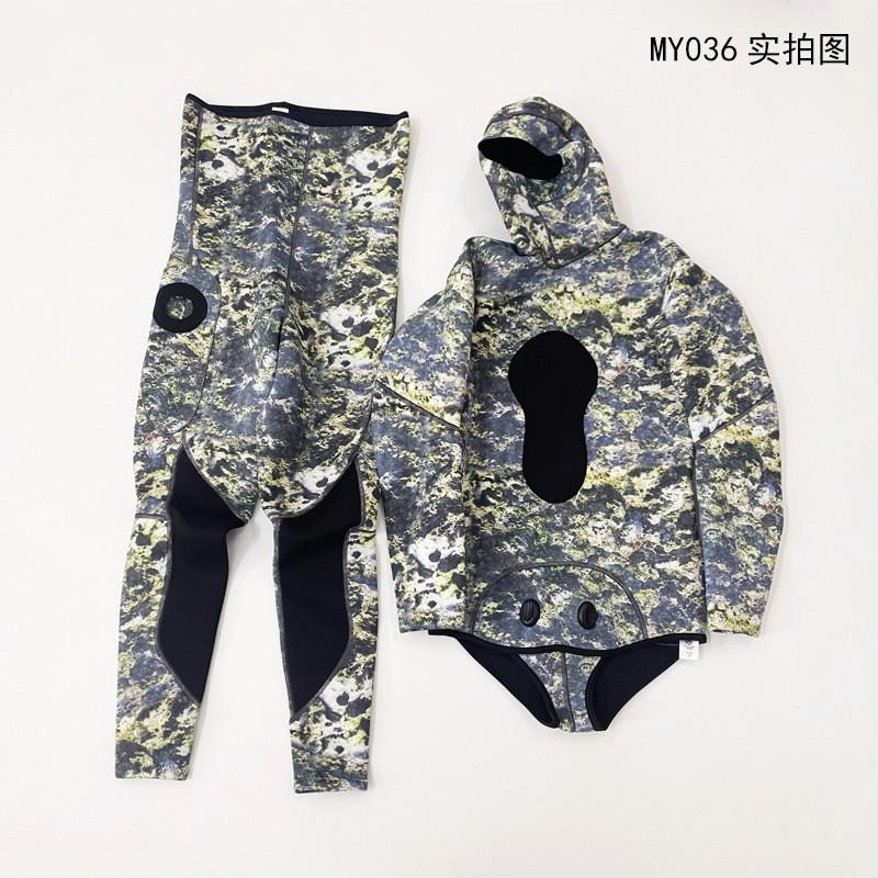 Heren Camo 2-delig Duikpak Duiken Snorkelen Speervissen 1.5mm 2mm 3mm Neopreen Thermisch Duikpak