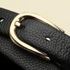 Crocodile Women's Genuine Leather Litchi Grain Pin Buckle Belt