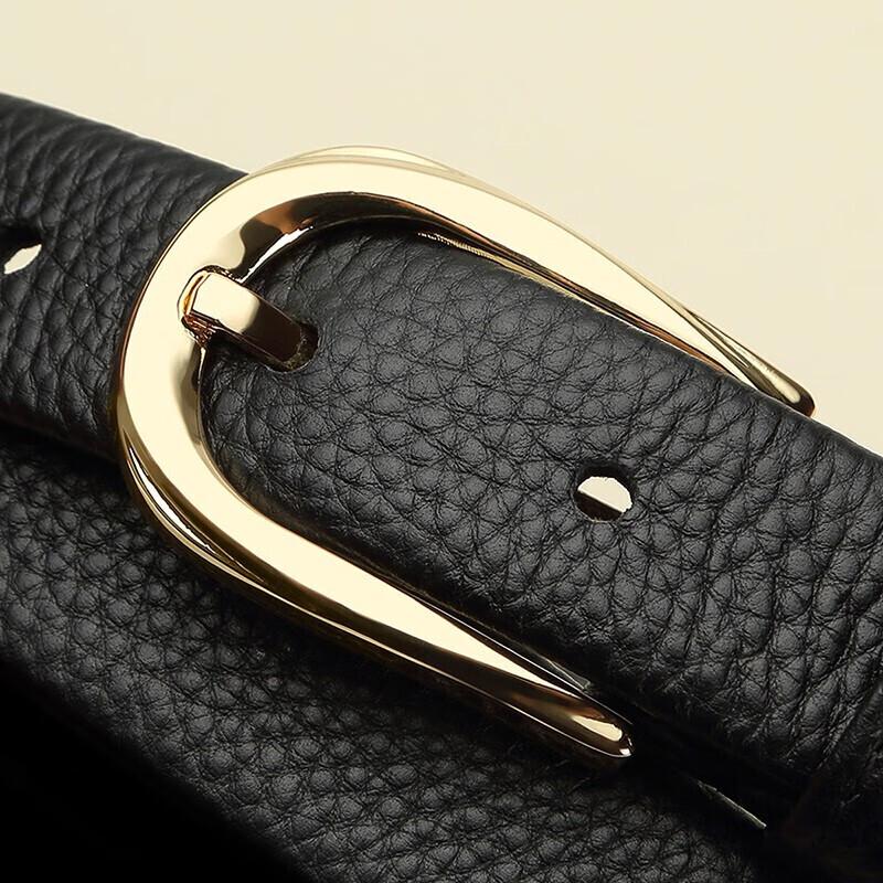Crocodile Women's Genuine Leather Litchi Grain Pin Buckle Belt