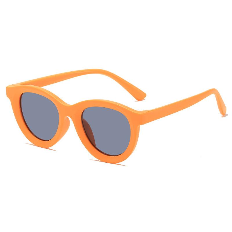 

2025 UV375 Children s sunglasses for girls summer outings sun protection glasses for streetwear, concave design оранжевый