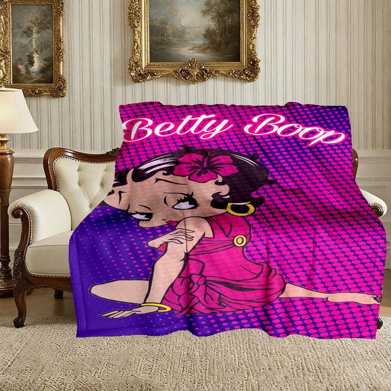 Soft Betty Boop Blanket Perfect for Snuggling Up On the Sofa, Ideal for Cozying Up In the Bedroom