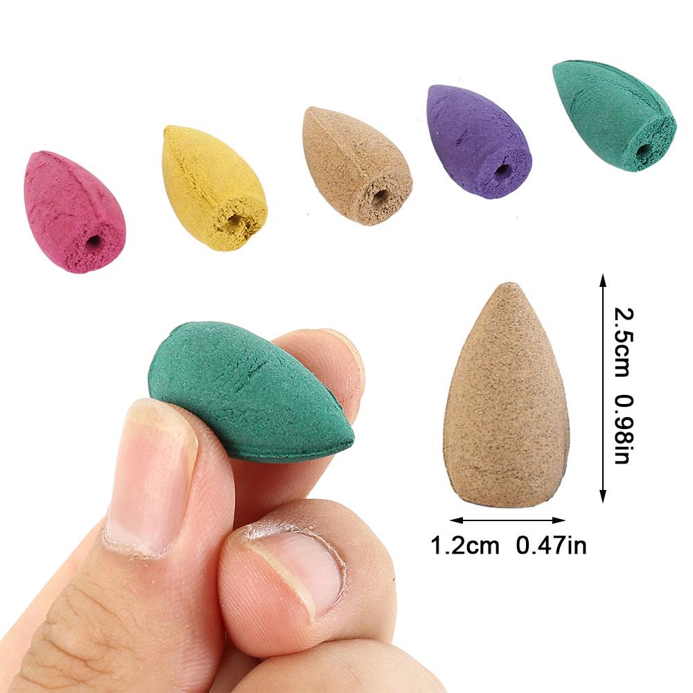 

Благовонные конусы Аромат Благовония Сандал Смешанный с Натуральными Благовонными Палочками Ароматный Конус Ароматерапия Лаванда Роза Жасмин 50pcs