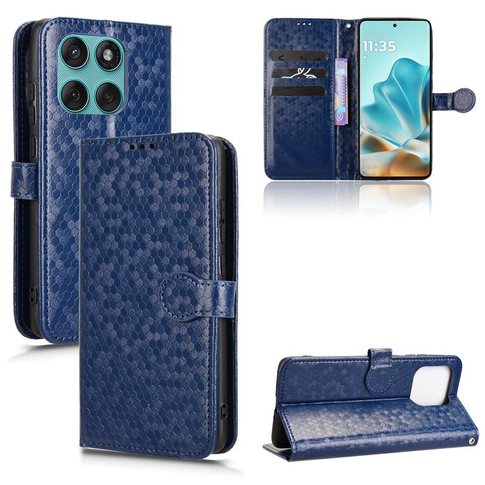 For Motorola Edge (2025) 5G Wallet Case Dot Pattern Imprint PU Leather Phone Cover