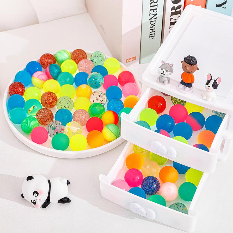25mm Multicolor Bouncy Ball - Amusement Park Marble Candy Colors, A Fun and Colorful Gift for Kids.