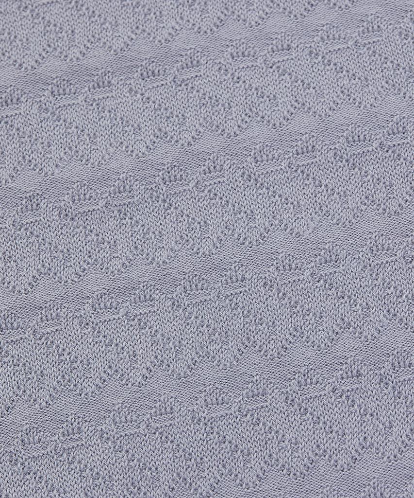 Yaichi Jacquard Knit Polo - Glacier Gray