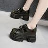 Plateau-Loafers Damenschuhe 2025 Frühling und Herbst neu vielseitig kleine innere Höhenerhöhung Damenschuhe Britischer Stil kleine Lederschuhe