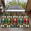 A Christmas Doormat Themed Decorative Gift with A Christmas Puppet Pattern Suitable for Use As A  At Living Room Bedroom Mats