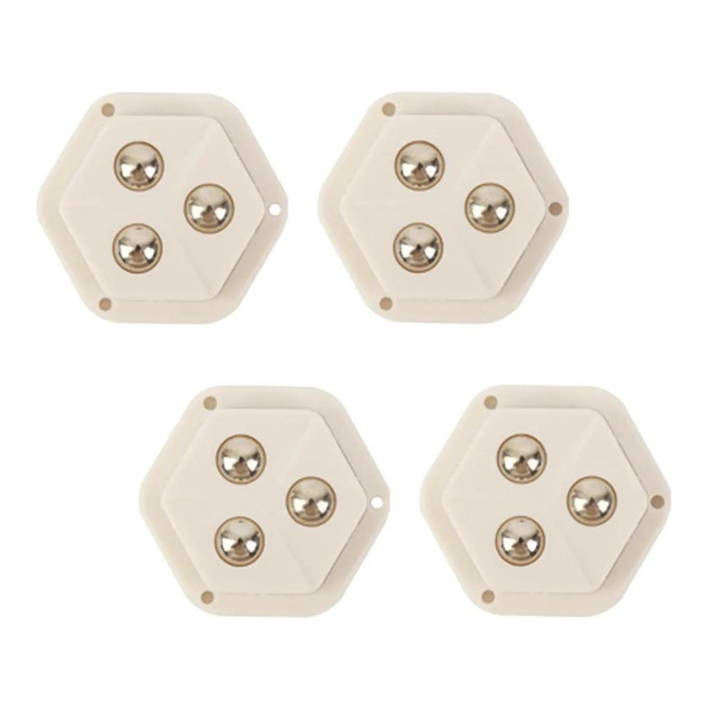 4Pcs Swivel Caster Bins Bottom Pulley Strong Load Bearing Paste Type Casters