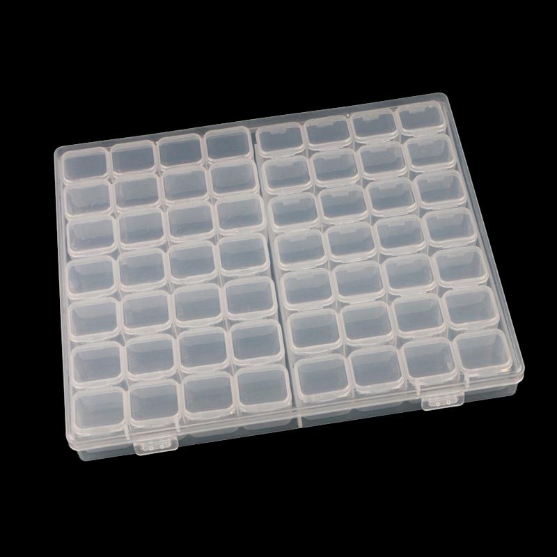 

Многофункциональный органайзер 56 ячеек коробка для хранения ювелирных изделий бусины съемный дизайн ногтей прозрачный