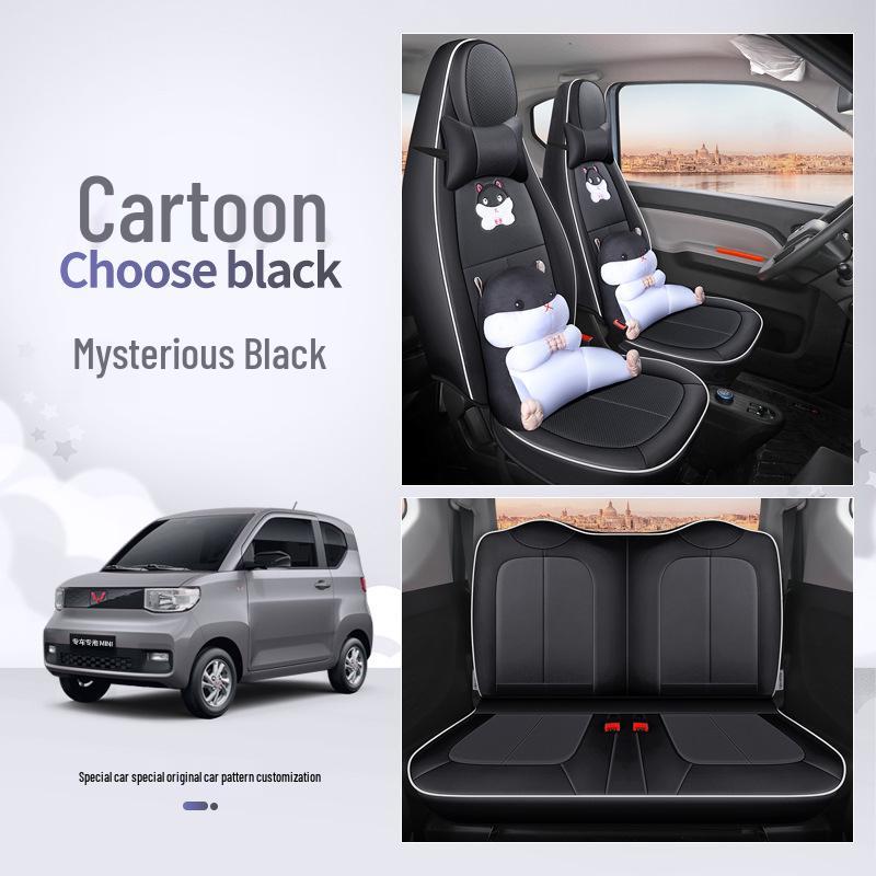 All-Season Leather Seat Cover for Wuling Hongguang MINI, Customized Fit with Original Car Texture