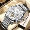 BINBOND Stainless Steel Strap Luminous Relojios Waterproof Chronograph Men's Watch Reloj Luxury Quartz Watches For Men+Box