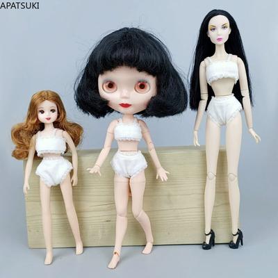 1Set Weiche Spitze Unterwäsche BH & Slips Für Barbie Puppe 1/6 Slips Für Blythe Licca 1/6 Puppen Oberteil & Unterhose Zubehör