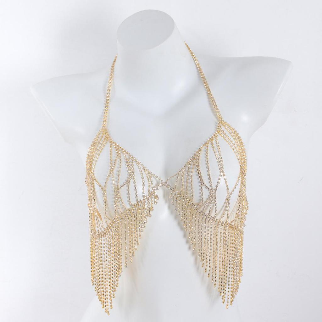 Rhinestone Bikini Tassel Chain – Sexy Nightclub Party Accessory for Women
