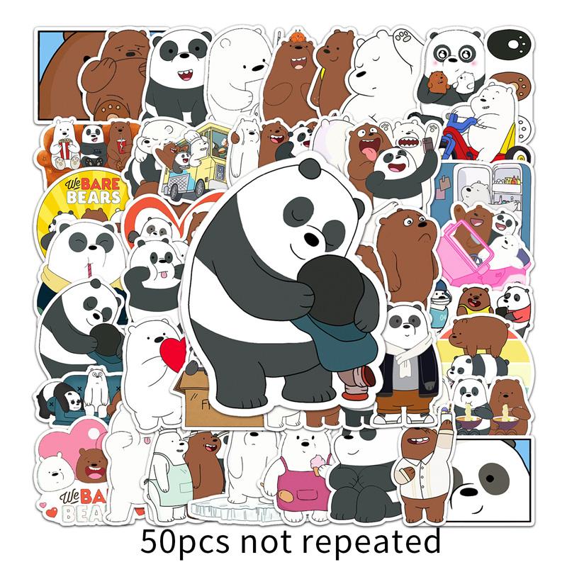 

50 шт., наклейки для скейтборда, наклейки We Bear, наклейки для скейтборда, наклейки для экстремальных видов спорта, чехол на тележке, кружка для гитары, тетрадь, трендовые наклейки S475