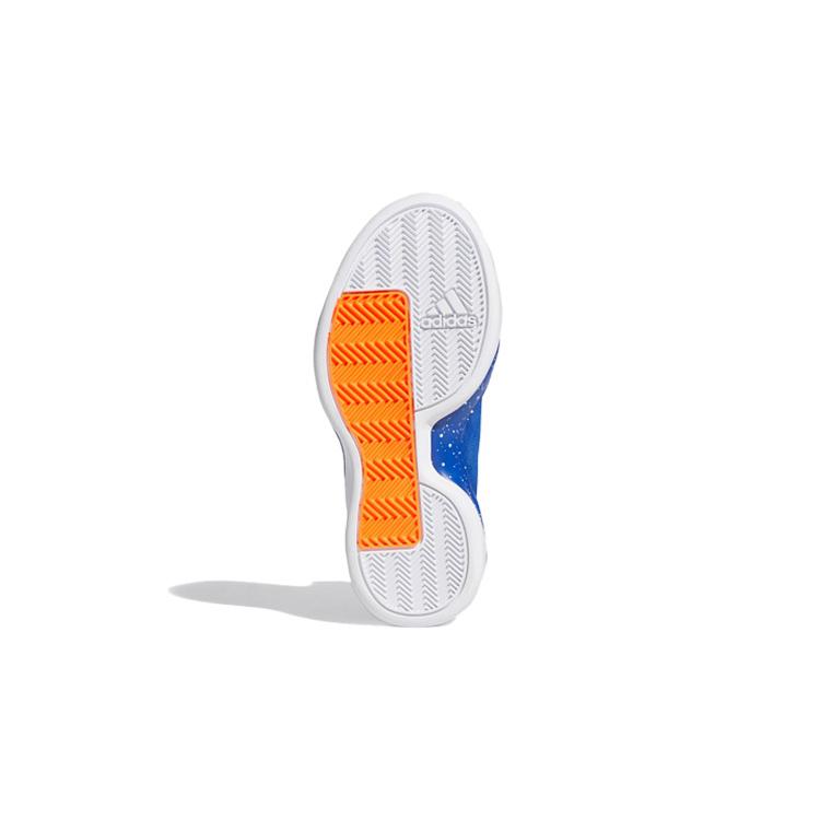 adidas Pro Next 2019 K Slip Resistant Mid Top Children's Basketball Shoes Blue White Orange Kids' EF0856