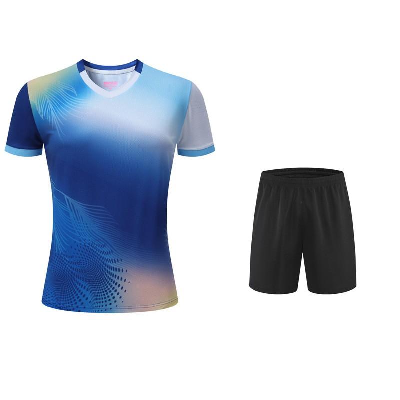 Unisex Badminton Set Short Sleeve Quick Dry Breathable Sportswear Training Competition