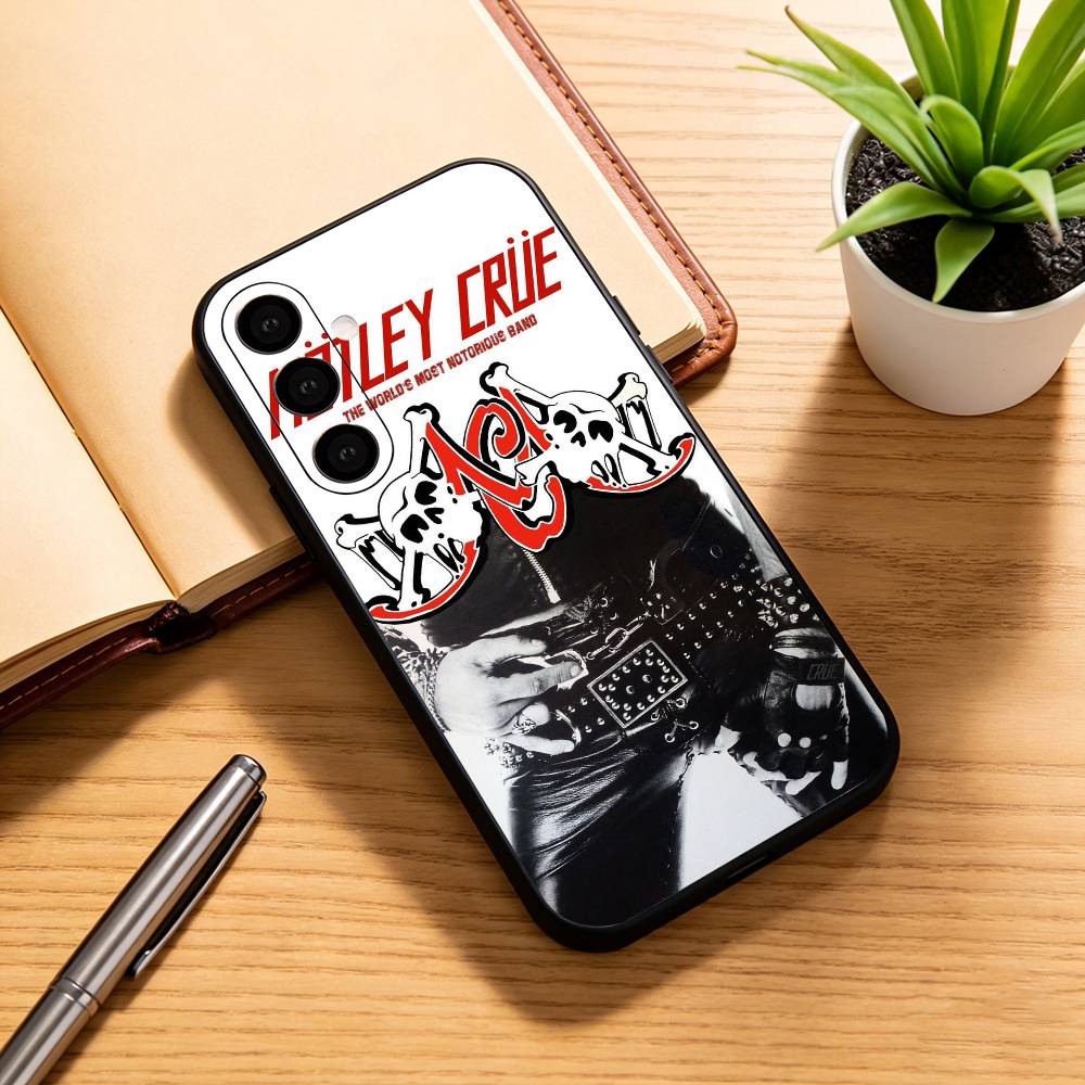 Retro Motley crue   Phone Case For Samsung Galaxy A73,A72,A71,A70,A53,A52,A51,Soft Silicone Black Cover