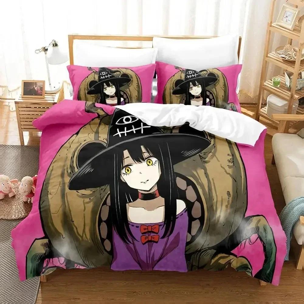 Anime Mieruko-chan Beding Set For Bedrom Soft Modern Bedspreads Comefortable Children Kids Soft Duvet Cover Comfortable Quilt Cover And Pilowcase