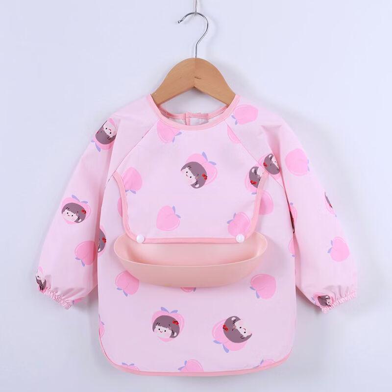 Baby Waterproof Long-Sleeve Bib Apron